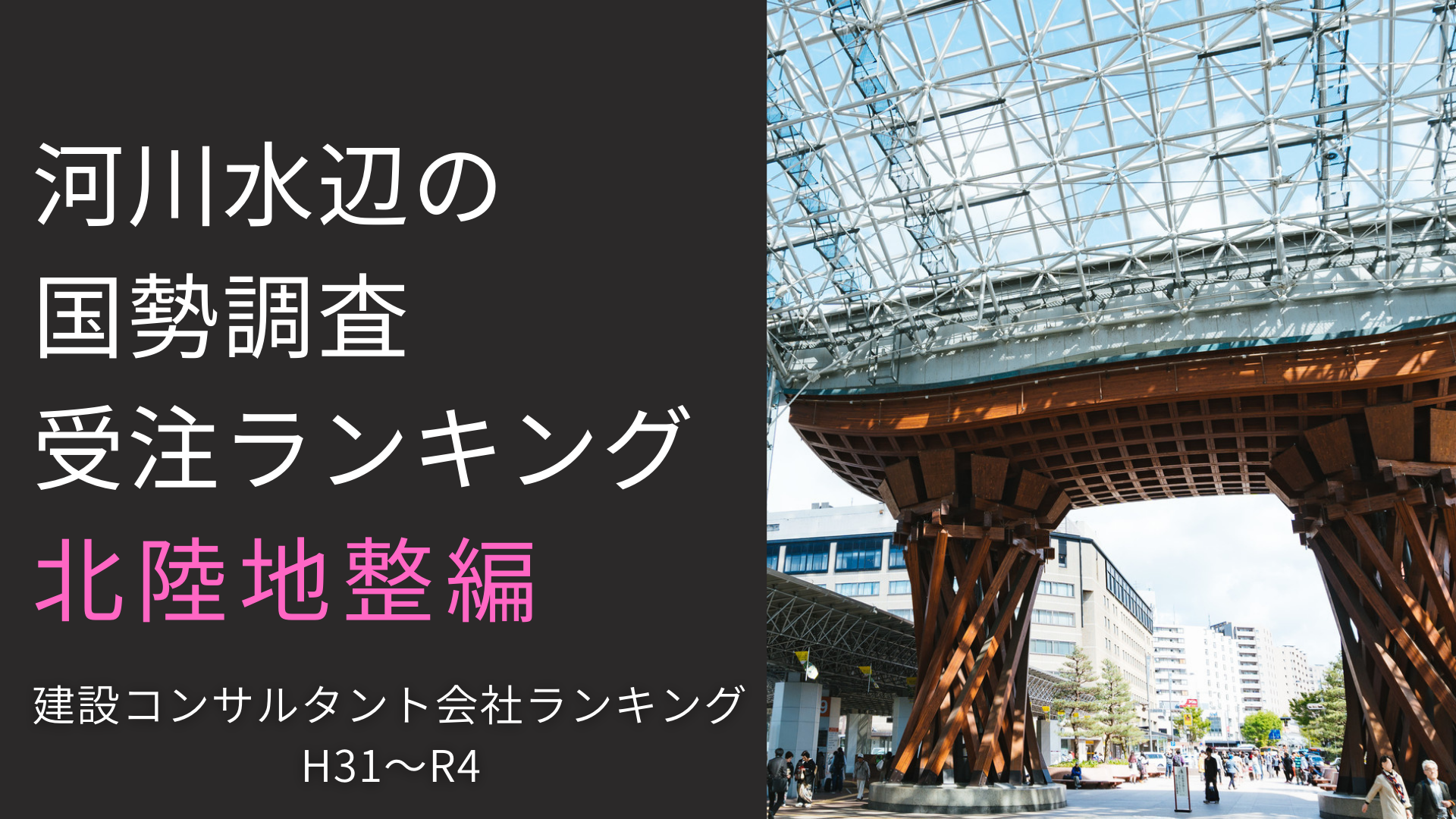 北陸地整　河川水辺の国勢調査受注ランキング　H31～R4　